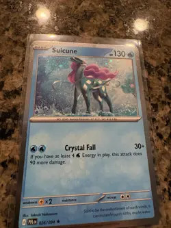 Pokemon TCG Suicune PFL EN 026 Cosmos Knockouts Exclusive Phantasmal Flames - Image 3