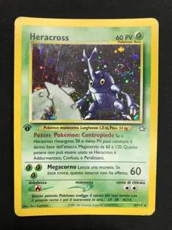 Pokemon Heracross 6/111 Neo Genesis Rara Holo Swirl Prima Edizione Wizards ITA - Image 1