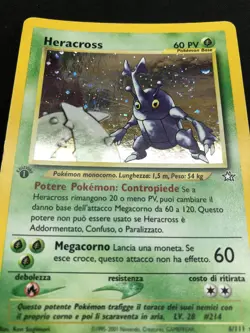 Pokemon Heracross 6/111 Neo Genesis Rara Holo Swirl Prima Edizione Wizards ITA - Image 4