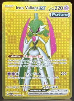 Pokemon TCG Iron Valiant ex 261/182 SV04 Paradox Rift Ultra Rare (Full Art) Holo - Image 1