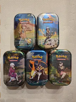 Lot of 9 - Pokemon Crown Zenith Mini Tins 1 Art Set + 4 Marnie - Factory Sealed - Image 2