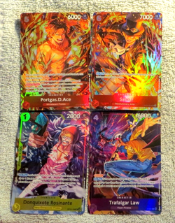 One Piece Illustration Box Vol 5 & 6 Promo Cards Sabo Trafalgar Ace Rosinant - Image 1