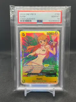 2024 ONE PIECE OP08-TWO LEGENDS #106 NAMI PSA 10 - Image 1