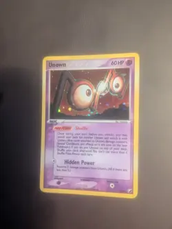 Unown (N) N/28 Holo Rare Pokemon EX Unseen Forces Pokemon Card LP - Image 1