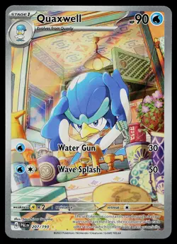 Pokemon Card - Quaxwell Paldea Evolved 207/193 Holo Illustration Rare - Image 1