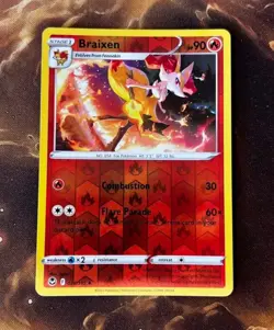 Braixen - Reverse Holo - Silver Tempest Pokemon TCG Card - Image 1