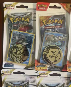 Pokemon TCG Lot of 10 Blister Packs with Promo Cards and Coin New Sealed - Image 2