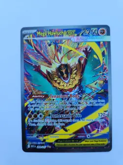 Pokemon Mega Hawlucha EX SIR *IN HAND* Full Art Holo Rare 283/217 ASC TCG Card - Image 1