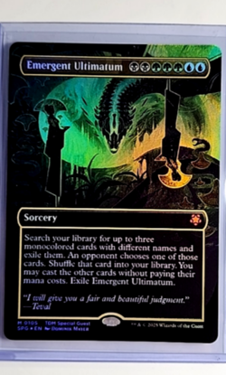 MTG Magic the Gathering SPG Special Guests Borderless Foil Emergent Ultimatum - Image 1