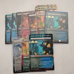 Magic the Gathering MTG, Double Masters 2022 2X2, BORDERLESS LANDS, 9x FOILS! - Image 1