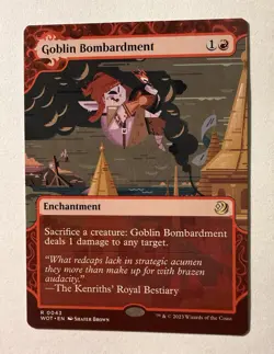 Goblin Bombardment #43 Showcase MTG Wilds of Eldraine Enchanting Tales WOT - NM - Image 1