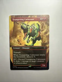 Trumpeting Carnosaur (Borderless) The Lost Caverns of Ixalan Regular - Image 1