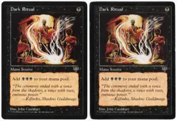 Dark Ritual x2 2x 1996 Mirage Black Common Instant MTG LP - NM AZ1 - Image 1