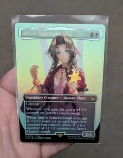 Aerith Gainsborough (Borderless) (Foil) NM [FIN] MTG Final Fantasy - Image 1