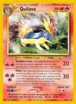 Quilava (47, #047/111) - Unlimited E - Neo Genesis MP Pokemon - Image 1