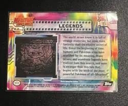 Mewtwo Strikes Back Pokemon Topps Card Mew Legends - Image 2