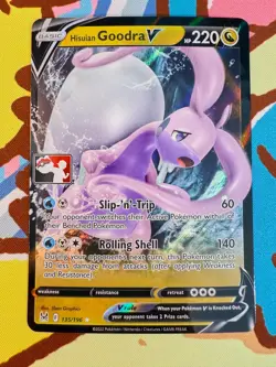 HISUIAN GOODRA V 135/196 PLAY PRIZE PACK SERIES LOST ORIGIN POKEMON - Image 1