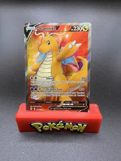 Pokemon Evolving Skies Dragonite v Full Art Holo Card 191/203 NM Condition - Image 1