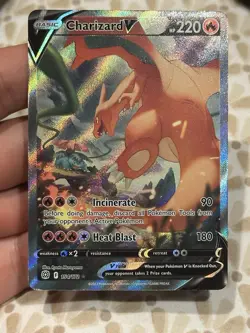 Pokemon TCG Charizard V 154/172 Brilliant Stars Alternate Alt Art LP - Image 1