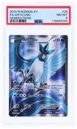 2016 Pokemon XY Generations Articuno #25 PSA 8 - Image 1
