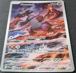 Pokemon TCG Groudon Paradox Rift 199/182 Holo Illustration Rare NM - Image 4