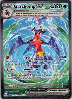 Pokemon Paradox Rift - GARCHOMP EX - SPECIAL ILLUSTRATION RARE - 245/182 - NM - Image 1