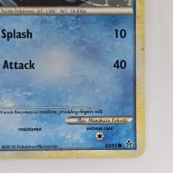 Squirtle 63/95 Common HS Unleashed MP Pokemon - Image 5