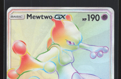 Secret Rare Rainbow Mewtwo GX 76/73 Pokemon TCG - Shining Legends NM - Image 3