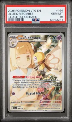 Pokemon Journey Together 164 Lillie’s Ribombee Illustration Rare PSA 10 GEM MINT - Image 1