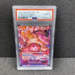 2025 One Piece CHARLOTTE LINLIN Alt Art OP11-073 A Fist Of Divine Speed PSA 10 - Image 1