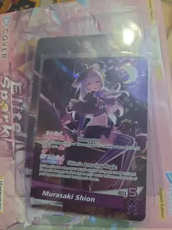 hololive OFFICIAL CARD GAME Murasaki Shion (OSR) hBP02-005 - Quintet Spectrum - Image 1