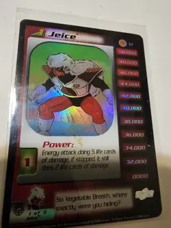 DBZ CCG DRAGON BALL Z JEICE LV1 #37 FOIL NEAR MINT FRIEZA SAGA CARD SCORE 2000 - Image 1