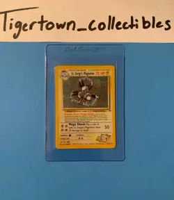 Lt Surge's Magneton 8/132 Holo SWIRL Rare Card Pokemon Gym Heroes - Image 1