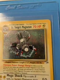 Lt Surge's Magneton 8/132 Holo SWIRL Rare Card Pokemon Gym Heroes - Image 2