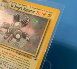 Lt Surge's Magneton 8/132 Holo SWIRL Rare Card Pokemon Gym Heroes - Image 3