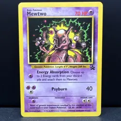 Pokemon Mewtwo Black Star Promo #14 2000 Wizards of the Coast Card LP - Image 1