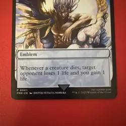 MTG FF English Token – Sephiroth, One‑Winged Angel Stainless Steel Emblem - Image 3