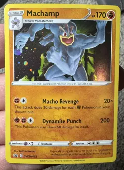 Machamp SWSH053 Black Star Promo Champions path Holo Pokemon Card CLEAN - Image 1