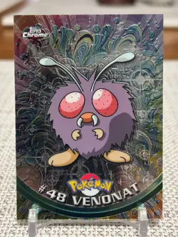 2000 Topps Chrome Pokemon #48 Venonat (Chrome) NM - Image 1