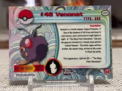 2000 Topps Chrome Pokemon #48 Venonat (Chrome) NM - Image 2