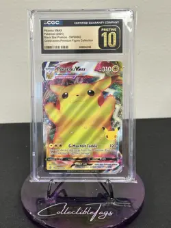 Pokemon Celebrations Pikachu VMAX black star promos - SWSH062 CGC PRISTINE 10 - Image 1