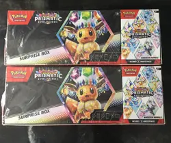 SEALED Sam’s Club Pokemon Prismatic Evolutions Surprise Box & Booster Bundle X2 - Image 1
