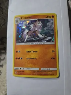 Lycanroc 76/147 Cracked Ice Holo Burning Shadows Pokemon TCG LP - Image 1