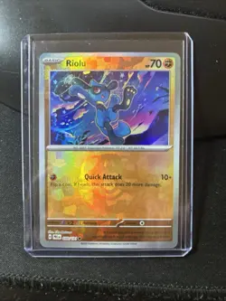 Pokemon Riolu TCG Master Ball Pattern 050/131 Prismatic Evolutions Holo Aq - Image 1