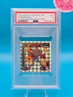 PSA 5 - 1998 AMADA POKEMON JAPANESE HYPER STICKER COLLECTION 178 HITMONCHAN - Image 1