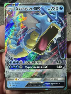 Pokemon Card - Gyarados GX SM212 - Black Star Promo - Holo CLEAN - Image 1