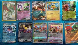 Pokemon Lot, 10 Ex V Shiny Full Art Holo Ultra Rare Mixed Languages - I Combine! - Image 1