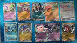 Pokemon Lot, 10 Ex V Shiny Full Art Holo Ultra Rare Mixed Languages - I Combine! - Image 1