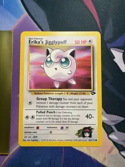 Pokemon TCG Erika's Jigglypuff Card 69/132 Gym Challenge Unlimited NM Vintage - Image 1