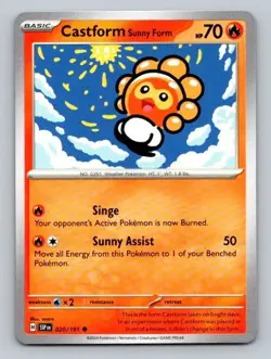 2024 Pokemon Card Surging Sparks Castform Sunny Form 20/191 - Image 1